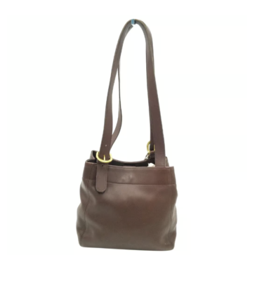 Coach E72 4157 Soho Chocolate Brown Vintage Buckle Detail Shoulder