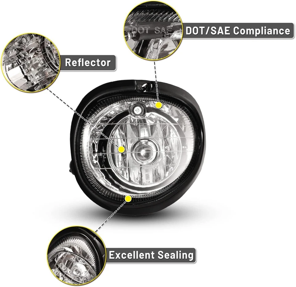Luces antiniebla transparentes para Dodge Intrepid 1998 1999 2000 2001-2004 parachoques lámpara de conducción Foto 2 de 4