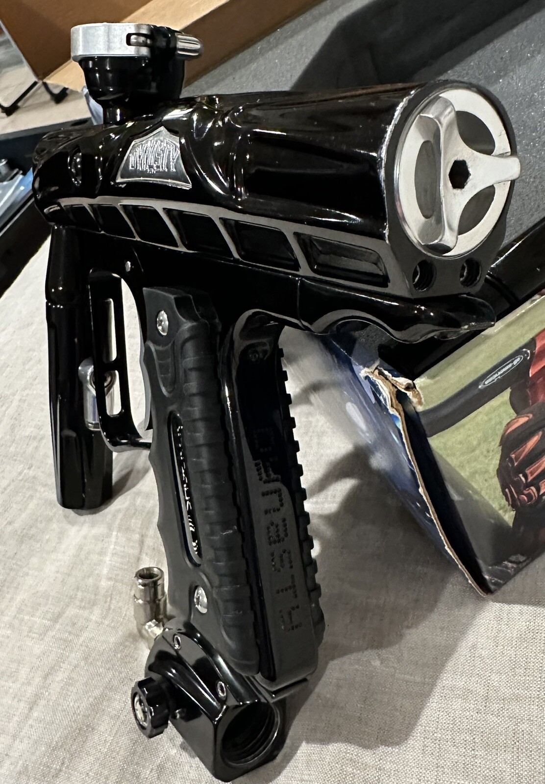 2006 Smart Parts Dynasty WAFFLE Shocker Paintball Marker Gloss Black With Box eBay