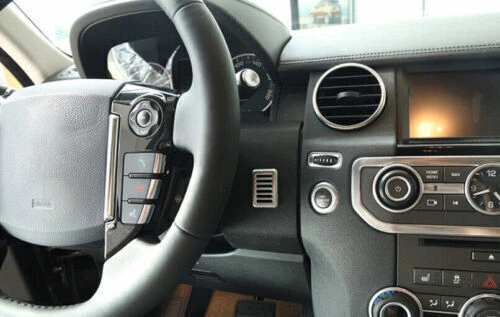 Cubierta de bocina de micrófono de tablero plateada lado del conductor para Land Rover Discovery 2004-16 Foto 2 de 4