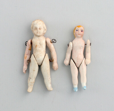 Ganz- Biskuit Porzellan Puppenstubenpuppe 9110042-d 2 Stück