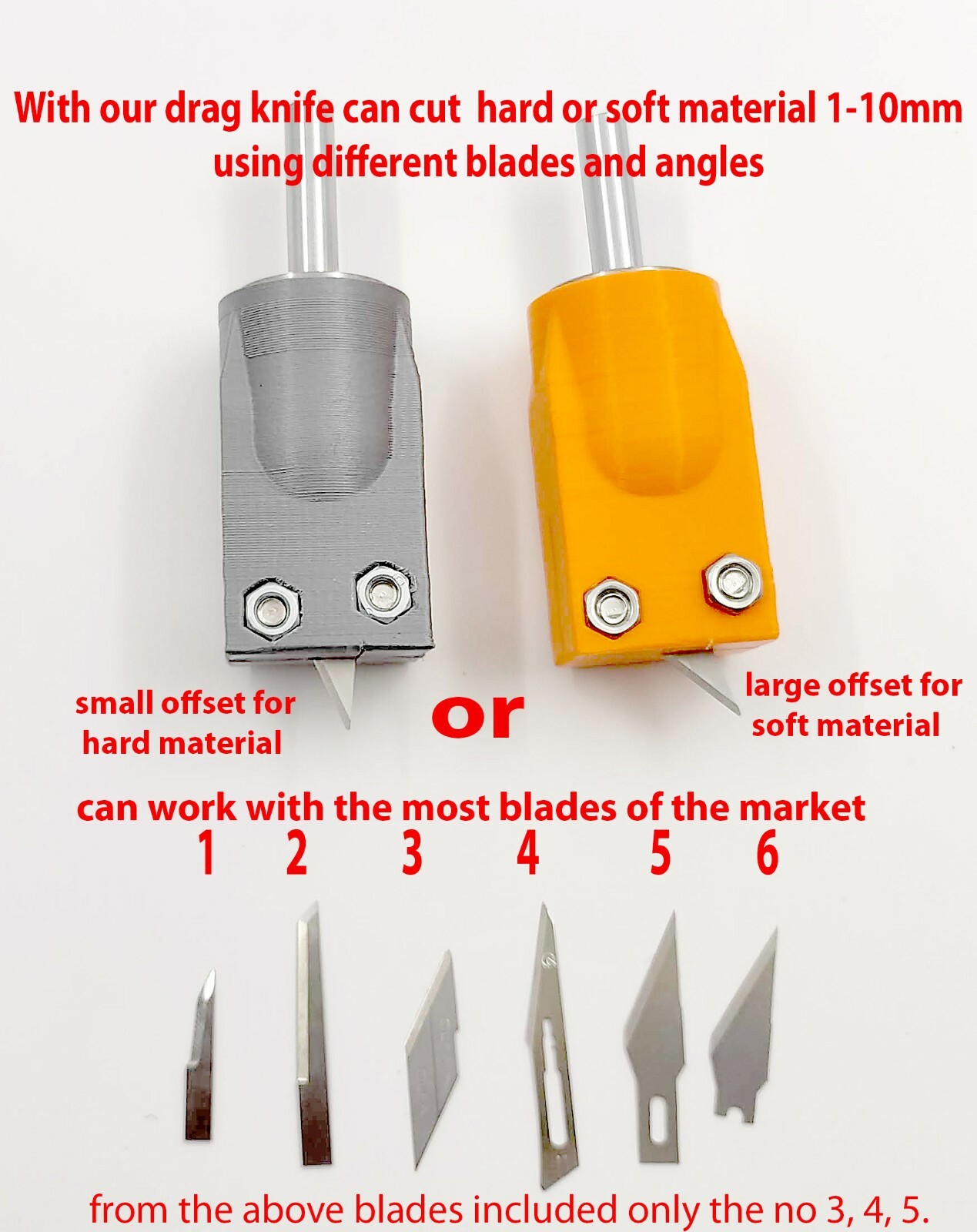 MOS V1.6 Cnc Drag knife cut 110mm foam board, pvc foam, cardboard