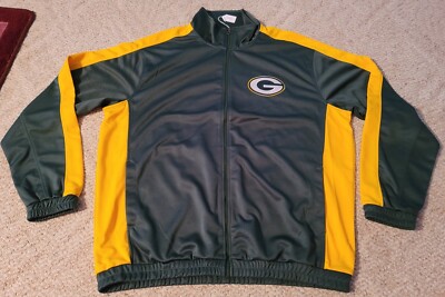 Green Bay Packers Jacket GIII Men s X-Large Xl Polyester NFL Pockets Full Zip 