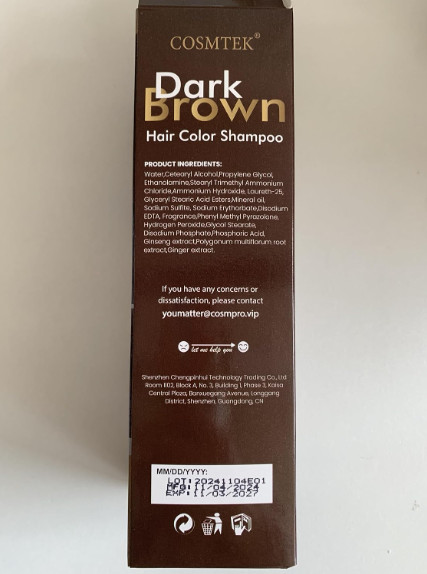 Shampoo Para Cubrir Canas Cabello café oscuro Hierbas Naturales BrilloY Crecimi