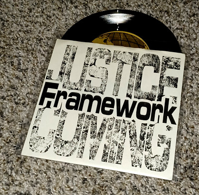FRAMEWORK JUSTICE COMING 7''  RARE / 20 !! XXX HARDCORE PRE-EARTH CRISIS VEGAN