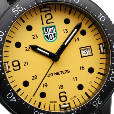 Luminox Men's 44mm G Sea Bass YELLOW Dial Black Carbonox Case 100m