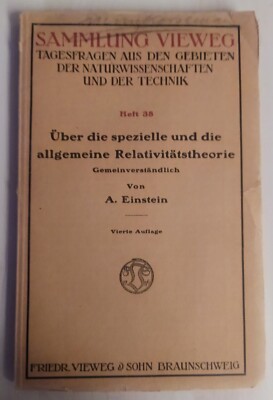 Über die spezielle und die allgemeine Relativitätstheorie - A.Einstein 4.Aufl