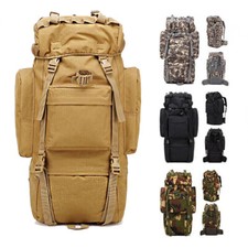 65L Camping Backpack Water Resistant Travel Daypack Extra Large Men Rucksack Bag