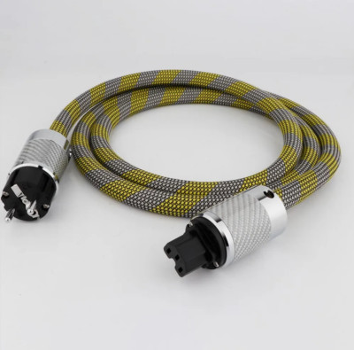 HiFi Power Cable US EU Power Plug AC Supply Mains Amplifier Cord IEC Connectors