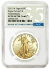 2021 1 oz W Proof Gold Eagle NGC PF70 American Eagle Ounce G$50 New Type 2 T2
