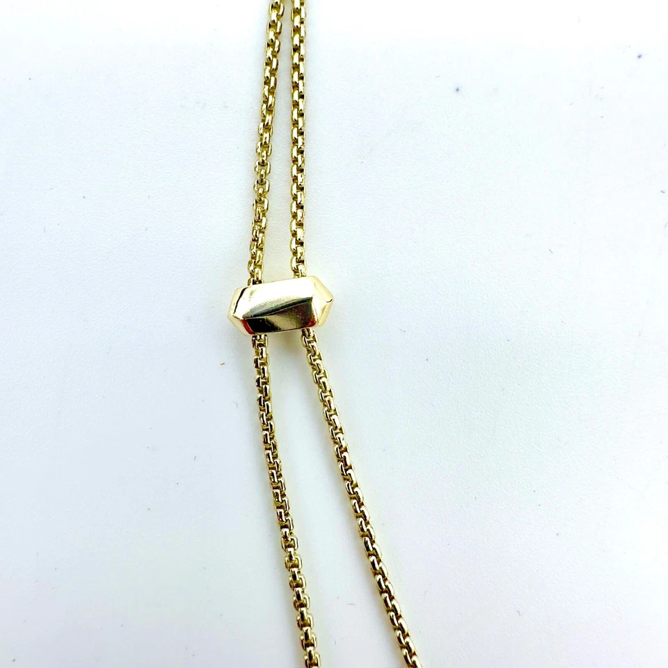 Kendra Scott Kacey Gold Chalcedony Pendant Necklace  Adjustable - Discontinued - Image 3 of 4