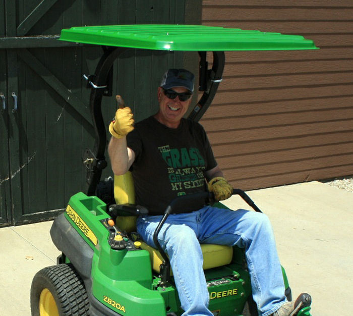 Sun Guard Canopy for John Deere ZTRAC with forward leaning ROPS