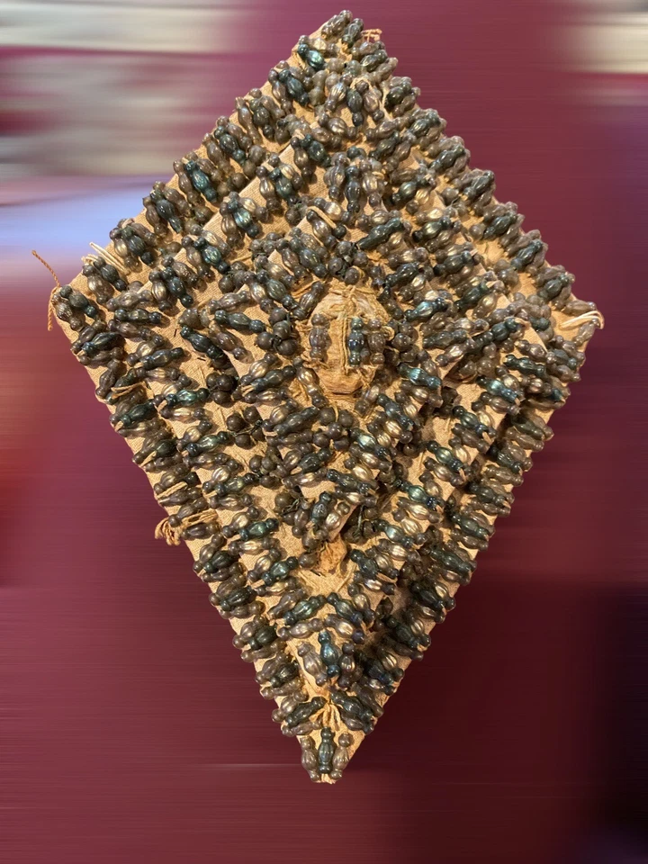 "Antiguo diamante con cuentas a mano nativo americano de 7,5"" de unos 100 años raro" Foto 2 de 4