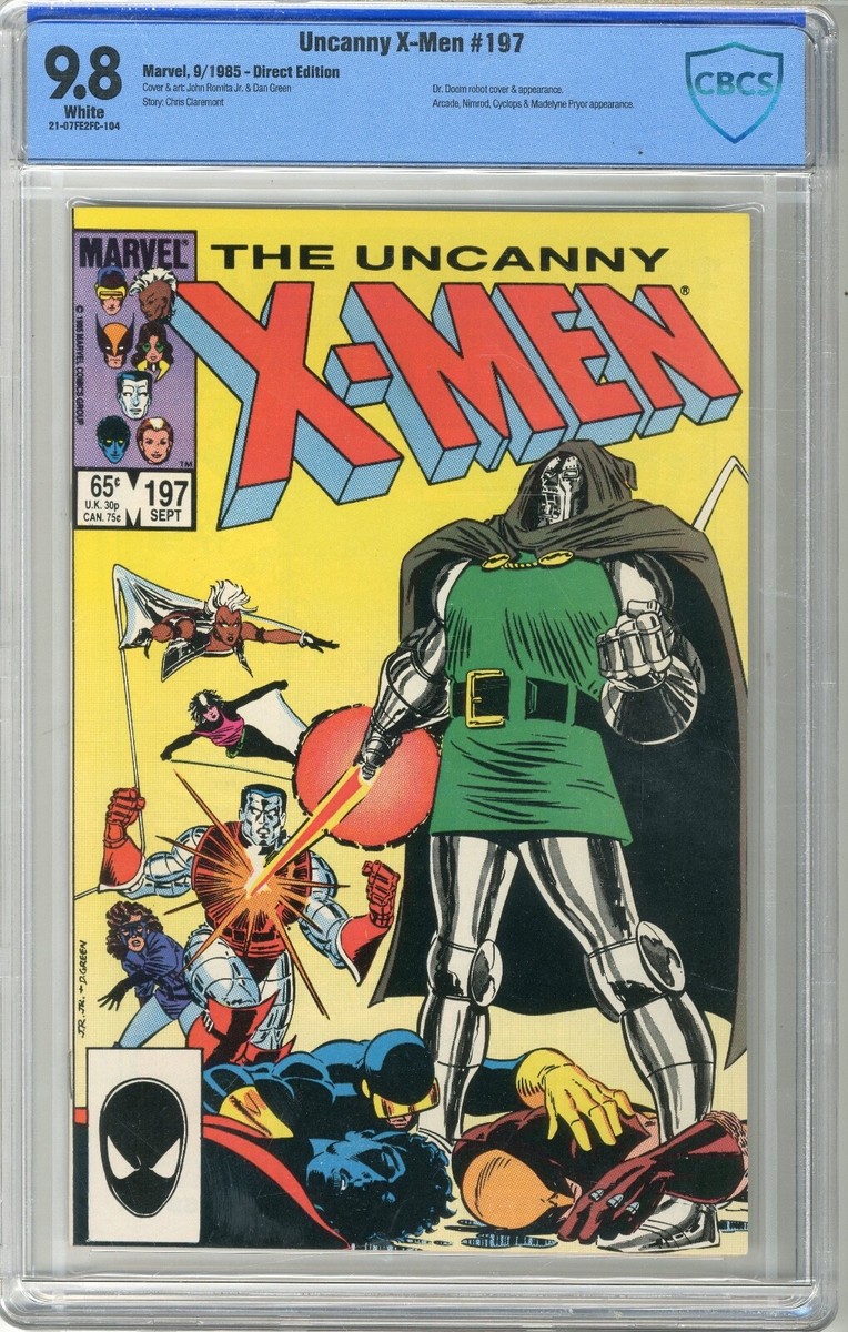 Uncanny X-Men #197 CBCS 9.8 NMMT White pgs 9/85 Dr. Doom robot