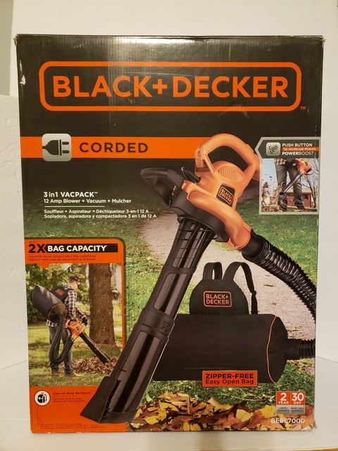 black decker leaf blower & leaf vacuum 3 in 1