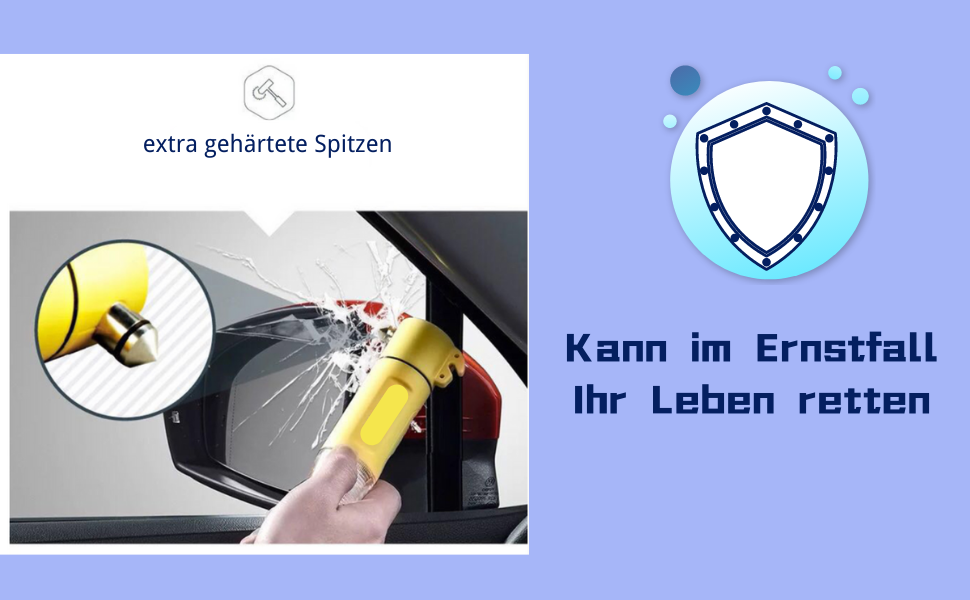 3in1 lader USB - Veiligheidshamer Gordelsnijder Ruitenbreker - 12V-24V