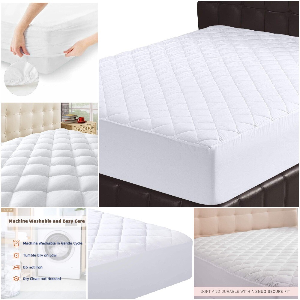 Image 01 - EXTRA DEEP 30CM QUILTED MATTRESS PROTECTOR COVER SINGLE DOUBLE SUPER KING SIZE