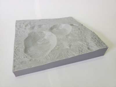 NASA 3D Topography Model of Snowman Crater on the Asteroid Vesta Taken on the D