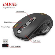 iMice 2.4GHz Wireless Optical Mouse w/Lighted Scroll Wheel and Left, Right Click