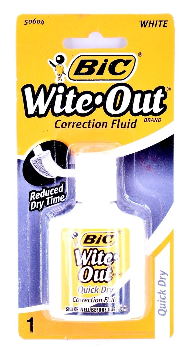 Wite-Out Quick Dry Correction Fluid, White, 3 Pack - 20 ml Bottle