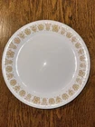 Vtg Corelle Pyrex Butterfly Gold 10.25 inch Dinner Plates 70s Set Of 5     A