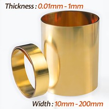 Brass Sheet Roll Metal Foil Plate 0.01-1.0mm Thick, 10-400mm Width, 1M Length