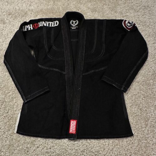 Triumph United Gi Mens Size A2 Black Kimono Jiu Jitsu Uniform MMA - Picture 1 of 11