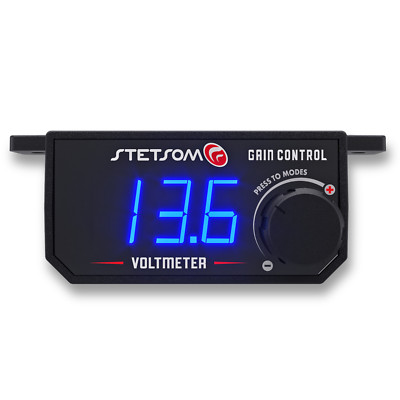 Stetsom Universal Bass Knob Gain Control 4in1/Voltmeter/On+Off Switch/Converter