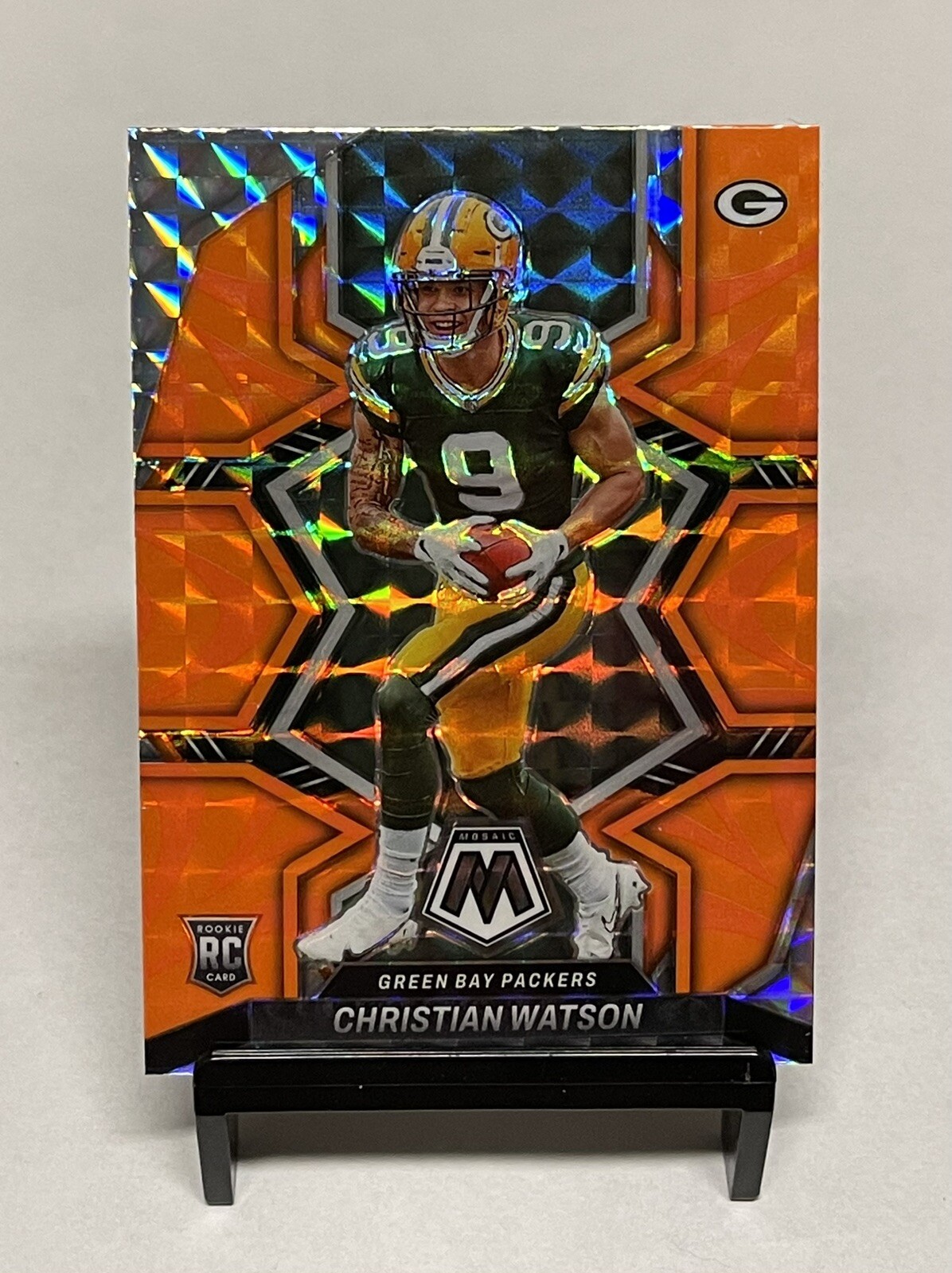 CHRISTIAN WATSON 2022 Panini Mosaic ORANGE REACTIVE PRIZM Rookie RC #327