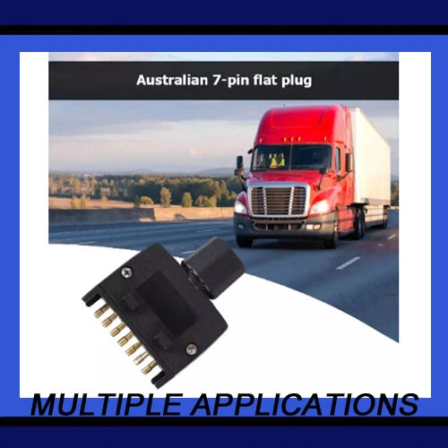 NEW 7 Pin Flat Trailer Plug Caravan Boat MALE Connector single part adapter Plug - image 4 of 4