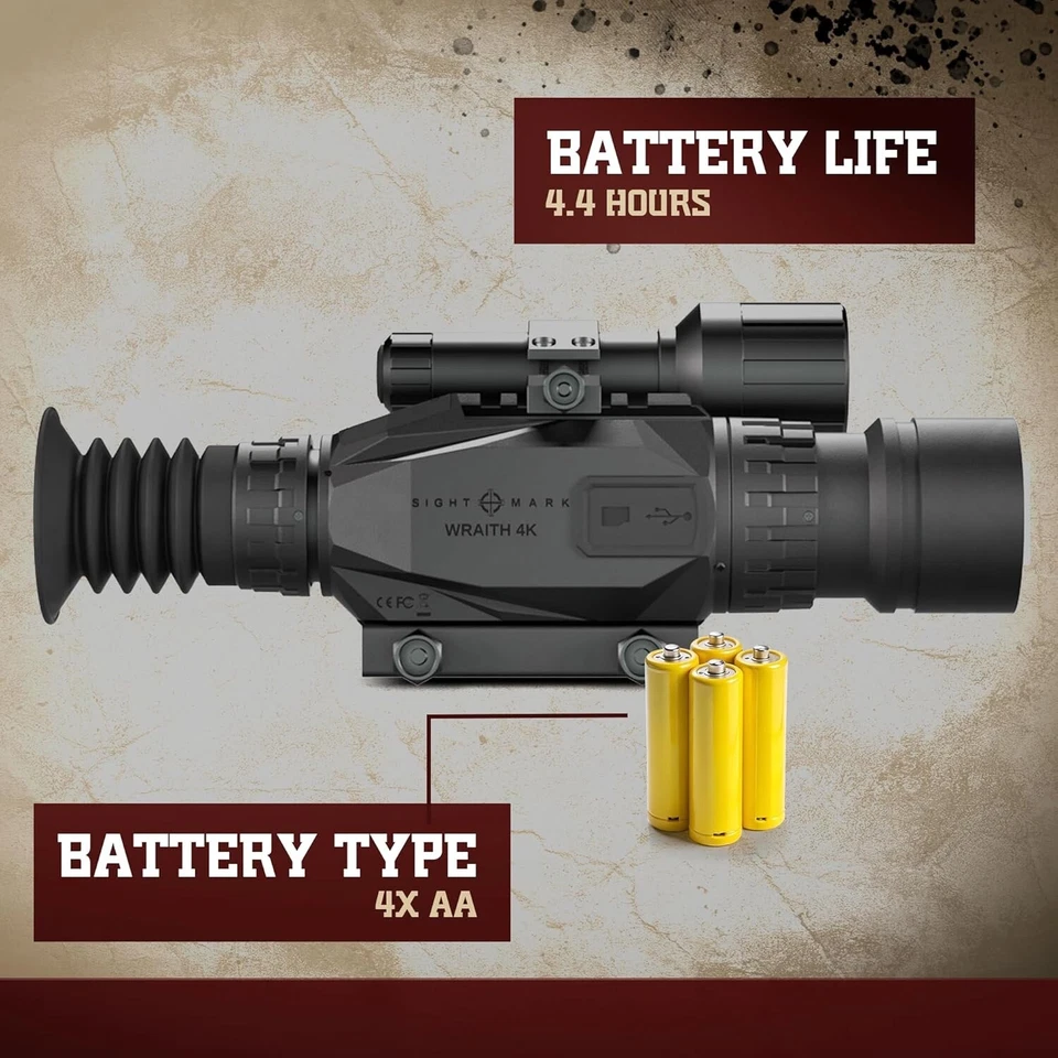 Mira para rifle digital de visión nocturna Sightmark Wraith 4K 4-32x40 SM18040 Foto 3 de 4