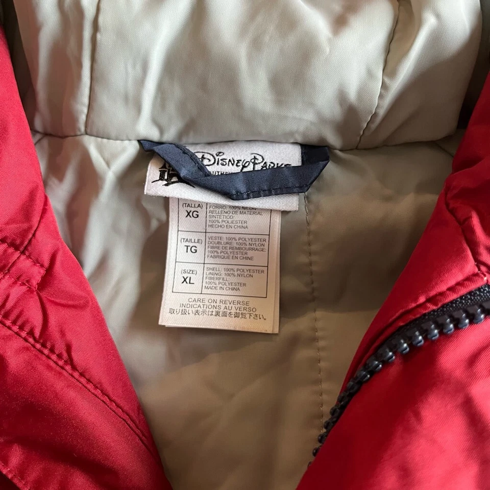 Abrigo forrado rojo/azul XL de Mickey Mouse para niños de los parques Disney de Disney World Foto 3 de 4