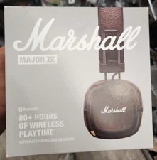 Marshall Major IV 80+ Hours of Wireless Playtime Brown Open box