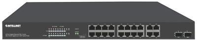 Intellinet 16 Port PoE+ Ethernet Switch with 4 RJ45 Gigabit and 2 SFP Uplink