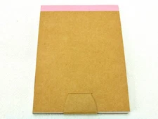 Tina Flip Top Note Pad, Paperboard Cover, Pink Accent, Tucking Tab Lock, #LO3202