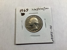 1969 Washington Quarter from Philadelphia Mint 091025 90r