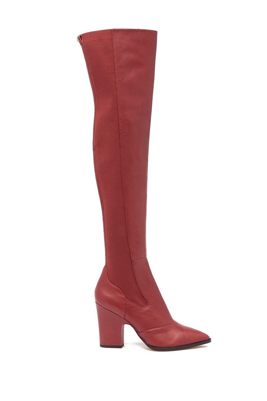 Same Edelman Natasha red knee-high boot - image 1