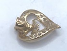 10K Yellow Gold CZ Multicolor Gemstone Mom Heart Pendants (3) 4.5 GR — photo 4
