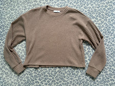 Wilfred Free Crop Tan Sweater Size M Medium