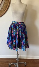 Vintage 70s Floral Retro Mod Psychedelic Skirt Women's Small