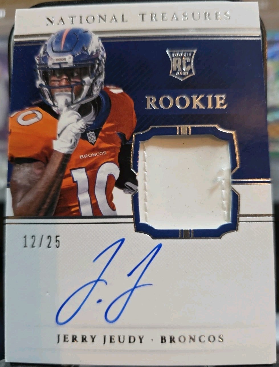 Jerry Jeudy 2020 National Treasures #RGS-JJ Rookie Gloves Signatures /25