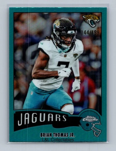 2025 Topps Chrome Brian Thomas Jr. Aqua Refractor (RAW)