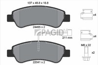 Pagid Bremsbelagsatz Scheibenbremse T2443N FüR Opel Movano U9 Bluehdi 120 140 3