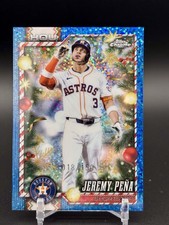2026 Topps Chrome Holiday Jeremy Pena Blue Sparkle Refractor /150 #HC141 Astros