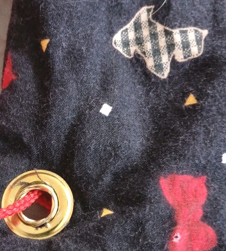 Handmade Patchwork Drawstring Bag Bows & Dogs, Mu… - image 6