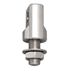 STAINLESS ANCHOR BASE WITH STUD 3/8"-16 UNC, 316 SS