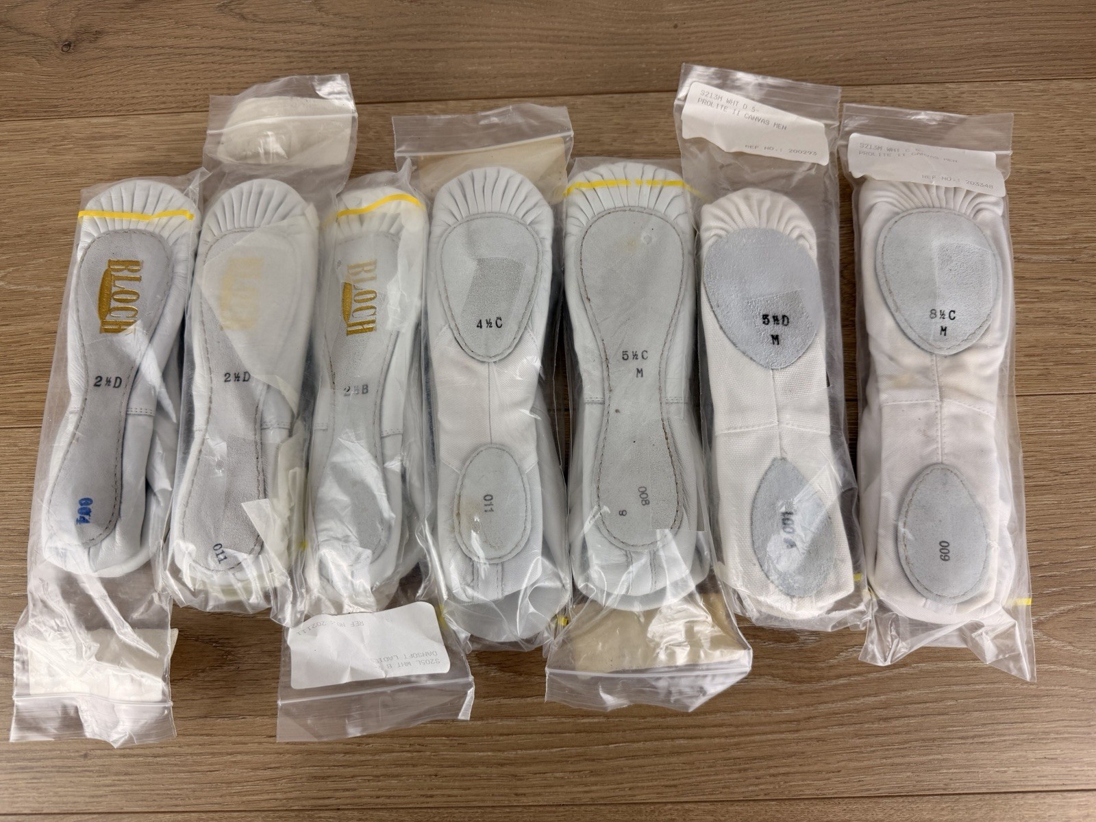 Bloch (7 Pairs Lot) Dansoft Pro-lite Ballet Slipper Shoe Kids Youth 2.5-8.5 Whit
