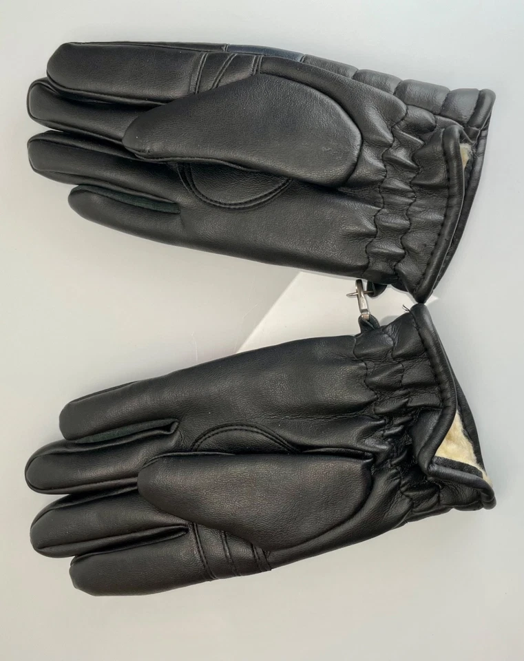 VINTAGE LINED WINTER SKI GLOVES BLACK GEOMETRIC COLOR MEN SMALL / WOMEN MED - Image 3 of 4