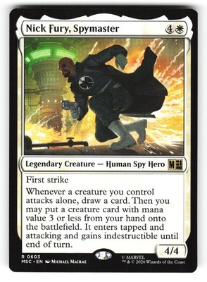 Nick Fury, Spymaster #603 (NM) (Non-Foil) (R) (MSC) Magic MTG