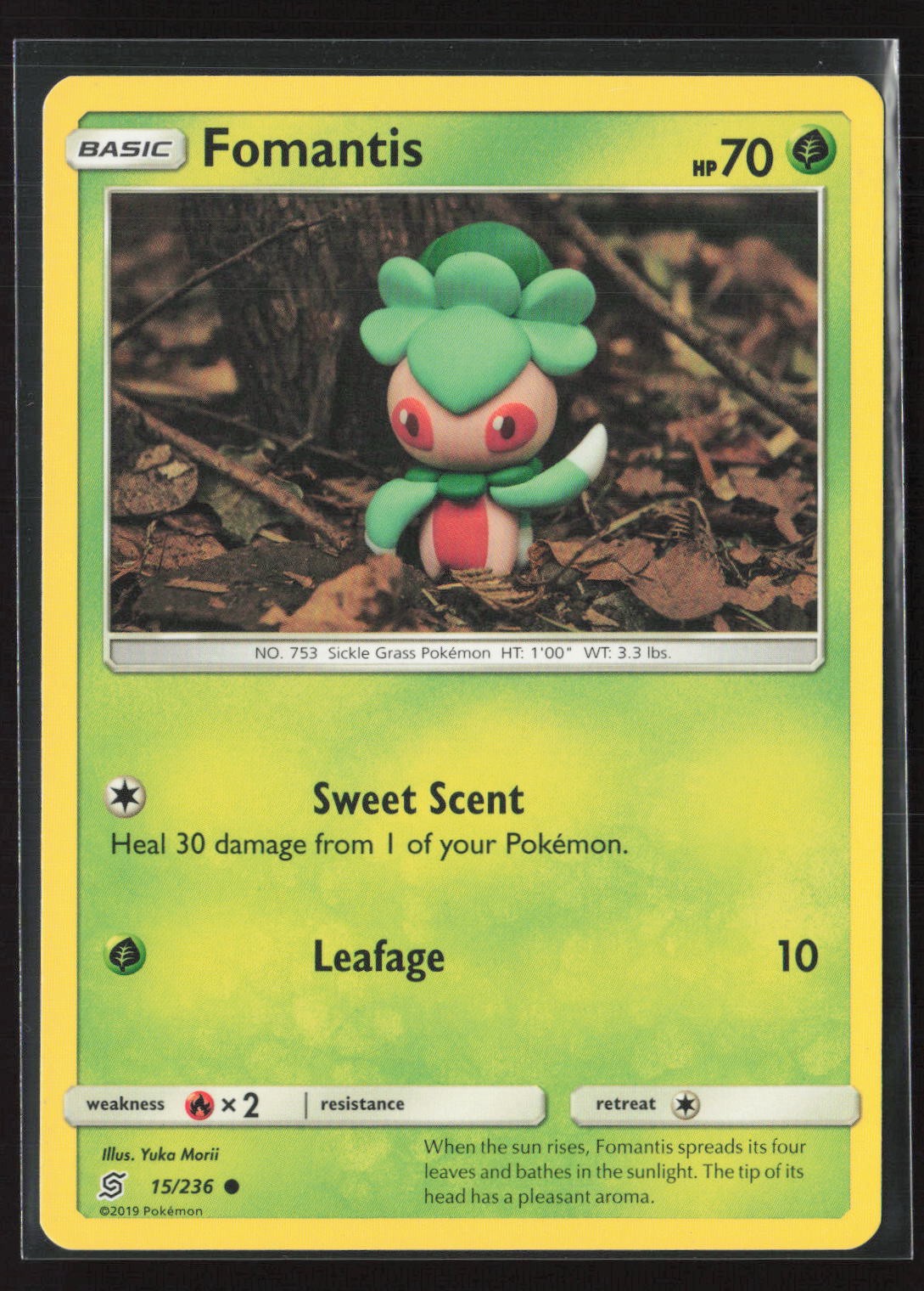 Fomantis 15/236 Common Unified Minds Pokemon Near Mint